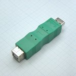 USB ADAPTER AM/BF (25), (переходник), Переходник с вилки USB тип A на розетку USB тип B