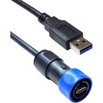 PXP4040/C/A/1M00, USB 3.2 Cable, Male USB C to Male USB A Cable, 1m