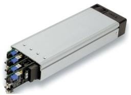 UX4-06, Modular Power Supplies 4-slot, 600W powerPac with IEC input connector,  150uA low leakage & reverse fan flow
