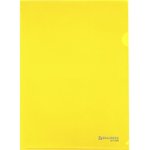 Папка-уголок жесткая А4, желтая, 0,15 мм, BRAUBERG EXTRA, 271705