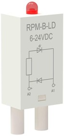 Модуль защиты для реле диод+светодиод 6-24В DC ONI RPM-B-LD-DC6-24V