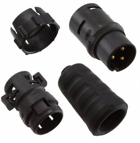 EN3C3M16X, Circular Connector - EN3 Series - Cable Mount Plug - 3 Contacts - Solder Pin - Bayonet.