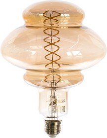 Фото 1/10 Лампа Led Vintage Filament Flexible BD160 8W 330lm E27 160х210mm Gray 2400K 162802008
