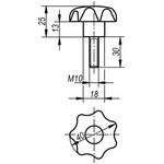 Рукоятка звездообразная Арт. K0155.410X30
