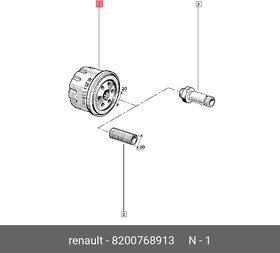 8200768913, Фильтр масл.RENAULT/MITSUBISHI/ NISSAN/OPEL/LADA LARGUS