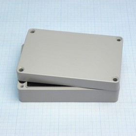 Фото 1/3 G107G, (125х80х40мм), Герметичный алюминевый корпус IP65, светло-серый