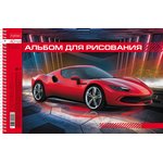 074804, Альбом для рисования 40л,А4,спир,перф.на отрыв,Автопанорама,4диз