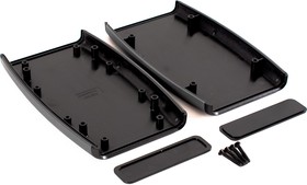 1553DXBK, 1553 Series Black Plastic Hand Held Enclosure, Integral Battery Compartment, IP54, 147 x 89 x 25mm