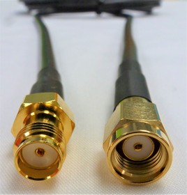 CA197/195-VJ, Female SMA to Male RP-SMA Coaxial Cable, 5m, RF195 Coaxial, Terminated