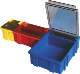 DISS-SMD-BOX N1-11-6-8-1LS, Blue, Transparent ABS Compartment Box, 21mm x 29mm x 22mm