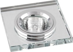 Comtech Apus Светильник точечный литой неповоротный со стеклом, зеркальный, 50Вт, G5.3, 12В , IP20
