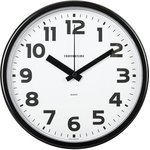 Часы настенные TROYKATIME (TROYKA) 91900945, круг, белые, черная рамка, 23х23х4 см