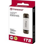 Внешний диск SSD Transcend TS1TESD310S, 1ТБ, серебристый