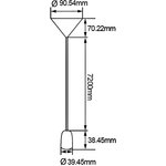 Подвес с патроном E27, 1 м, голубой (SBE-CLHE27s-bl)