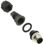 3N104-A000-S08BF, Circular Metric Connectors M12,4P,Plug,A-Code Solder Cup, 20-24AWG