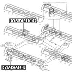 HYMCM10F, HYM-CM10F_подушка ДВС передняя!\ Hyundai Santa Fe 06-12