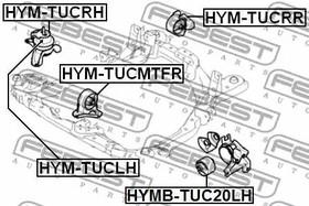 Фото 1/7 HYM-TUCMTFR, HYM-TUCMTFR_подушка ДВС передняя! \ Hyundai Tucson 2.0/2.7 04-06