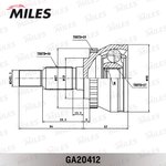 ШРУС наружный SAAB 9-5 1.9TD-3.0 01- (с ABS) (GKN 304893) GA20412