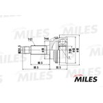 GA20417, ШРУС SUBARU FORESTER/LEGACY/OUTBACK 2.0-3.0 98- нар.(ABS) MILES