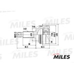 GA20418, ШРУС SUBARU IMPREZA 2.0 90-01 нар.(ABS) MILES