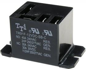 Фото 1/5 TR91F-12VDC-SC-C-R, (TR91F-12VDC-SC-C), Реле силовое, 12VDC, 20A, 1переключение, консоль