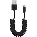 72123, Кабель Deppa USB-microUSB, витой, 1.5м, черный