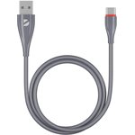 72289, Кабель Deppa Ceramic USB - USB-C, 1м, серый