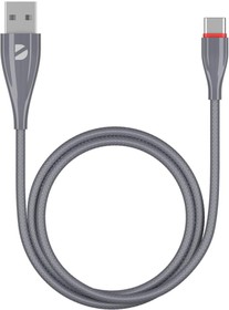Фото 1/3 Дата-кабель Ceramic USB - USB-C, 1м, серый, Deppa 72289