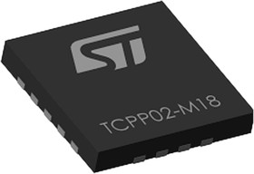 TCPP02-M18, USB интерфейс, Устройство Защиты от Перенапряжения USB Type-C, 2.7 В, 5.5 В, 18 вывод(-ов)