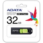 Флеш Диск A-Data 32Gb Type-C UC300 ACHO-UC300-32G-RBK/GN USB3.2 черный/зеленый