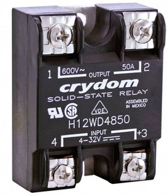 H12WD4890PGH, Solid State Relay - 4-32 VDC Control Voltage Range - 90 A Maximum Load Current - 48-660 VAC Operating Voltage Ran ...