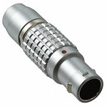FGG.1B.308.CLAD42, Circular Push Pull Connectors STRAIGHT PLUG MALE W. CABLE COLLET