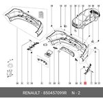 Кронштейн заднего бампера L RENAULT Logan II 13-  RENAULT 8504 570 99R