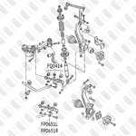 FQ0414, Рычаг подвески AUDI A4,A6,A8 95- SKODA Superb 01- VW Passat 96-  LR FRONT