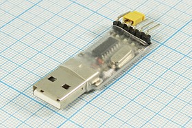 Фото 1/3 Электронный модуль, преобразователь интерфейса USB в RS232 для компьютера; конст комп\Адаптер USB в RS232 TTL\CH340 [YP-02]\