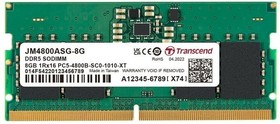 Модуль памяти Transcend 8GB SO-DIMM DDR5, 4800МГц, 1Rx16 CL40 1.1V