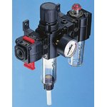 BPL72-201G, G 1/4 FRL, Semi Automatic Drain, 40μm Filtration Size - Without ...
