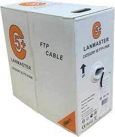 Патч-кордовый кабель UTP 4 пары, Категории 5e, LSZH, черный, 305м в катушке, LAN-5EUTP-PT-LSZH-BK