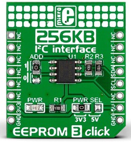 Фото 1/4 MIKROE-1989, MIKROE-1989, EEPROM3 click EEPROM Development Board for AT24CM02 for MikroBUS