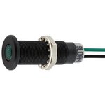 348811G1G81NCL1, LED Indicator, Stranded Wire, Fixed, Green, DC, 28V