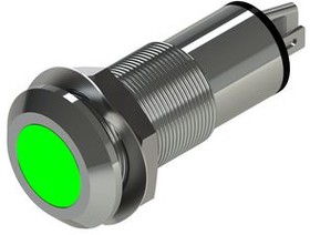 528-532-76, LED Indicator, Soldering Lugs, Fixed, Green, AC, 230V