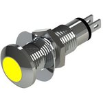 537-521-75, LED Indicator, Soldering Lugs, Fixed, Yellow, AC, 110V