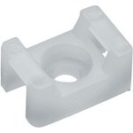 RND 475-00386, Cable Tie Mount 9mm White Polyamide 6.6 Pack of 100 pieces