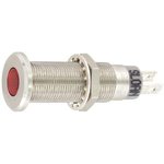 3448S1R1R54UCL1, LED Indicator, Faston Terminal, 2.8 x 0.5 mm, Fixed, Red, DC, 28V