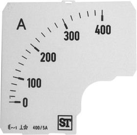EQ74-00D1-0001 0/400A, 400A Meter Scale For Use With 72 x 72 Analogue Panel Ammeter