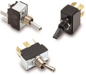 Фото 1/5 2GL54-73, Toggle Switches 2-pole, ON - None - ON, 10A/15A 250VAC/125VAC 3/4 HP, Non-Illuminated Bat Style Toggle Switch with Screw Terminals