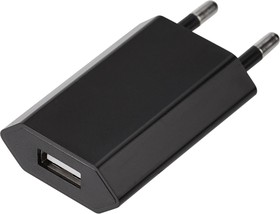 Фото 1/4 16-0272, Сетевое зарядное устройство для iPhone/iPad USB, 5V, 1 A, черное