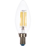 Светодиодная лампа LED-C35-6W/NW/E14/CL GLA01TR Форма свеча, прозрачная UL-00002198