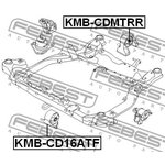 KMB-CD16ATF, KMB-CD16ATF_сайлентблок передней подушки двигателя!\ Kia Ceed 1.6 06