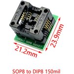 SOP8 (150 mil) to DIP8 (2.54mm) плата переходная с колодкой